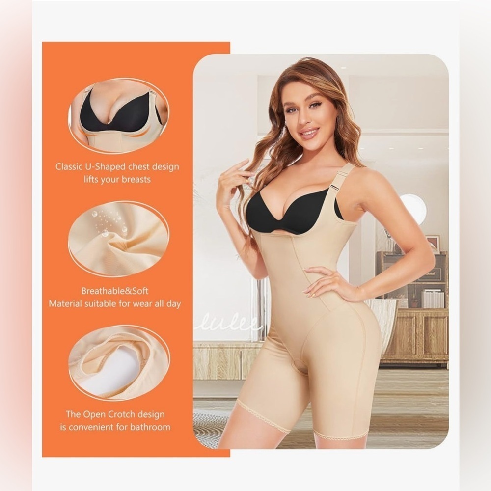 Women's Beige Shapewear Bodysuit - Picture 2 of 9